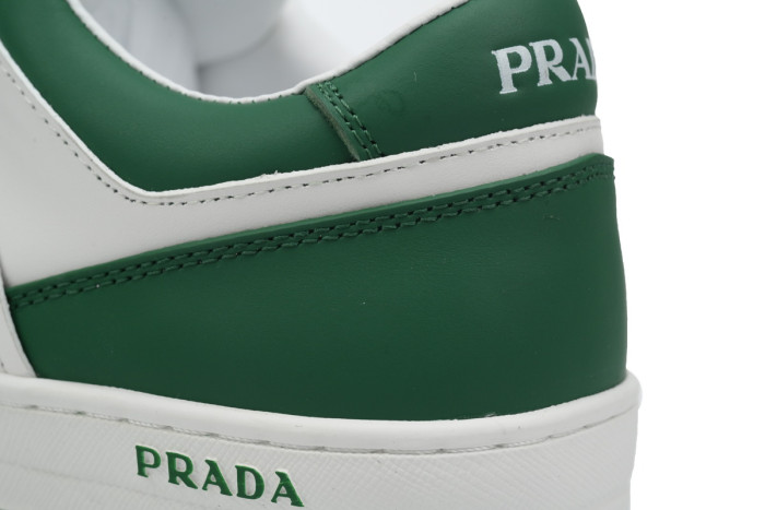 Prada Downtown Low Sneakers White Green